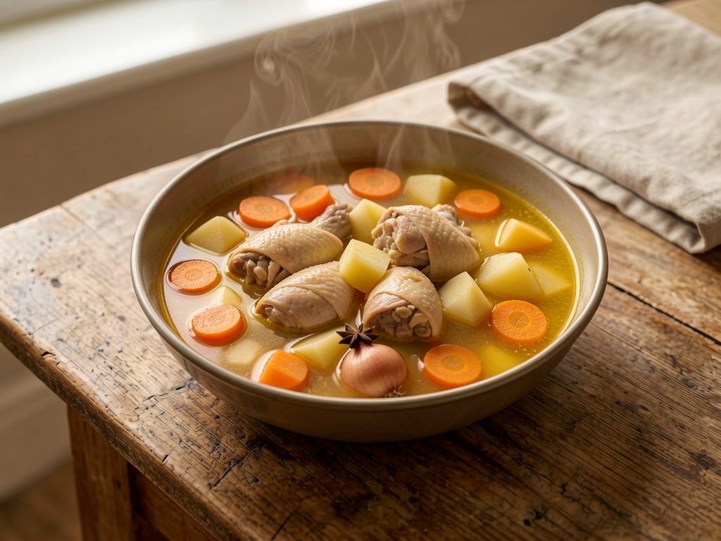 شوربة البط بالخضار