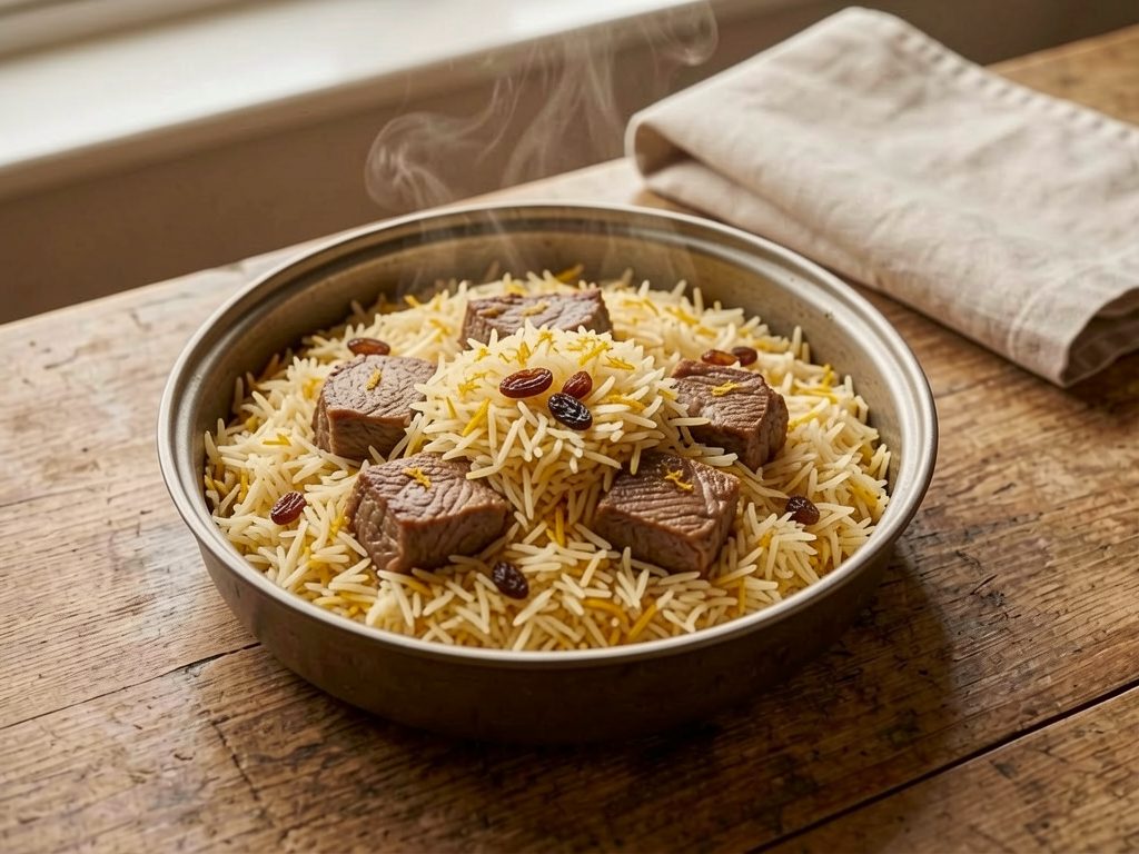 مندي اللحم في قدر الضغط