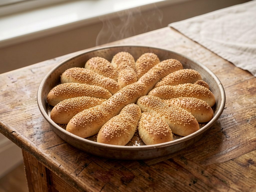 الكعك المقدسي بالسمسم
