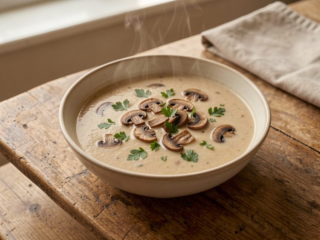 شوربة الفطر بالكريمة
