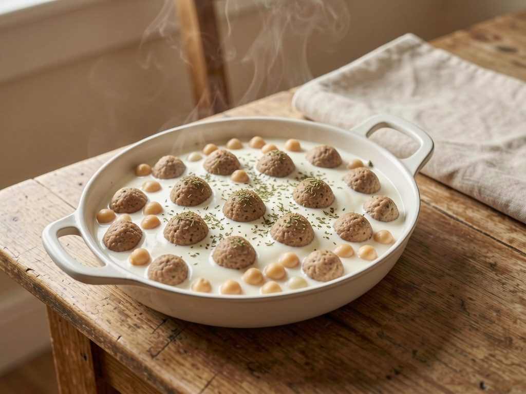 كبة بالزبادي مع الحمص