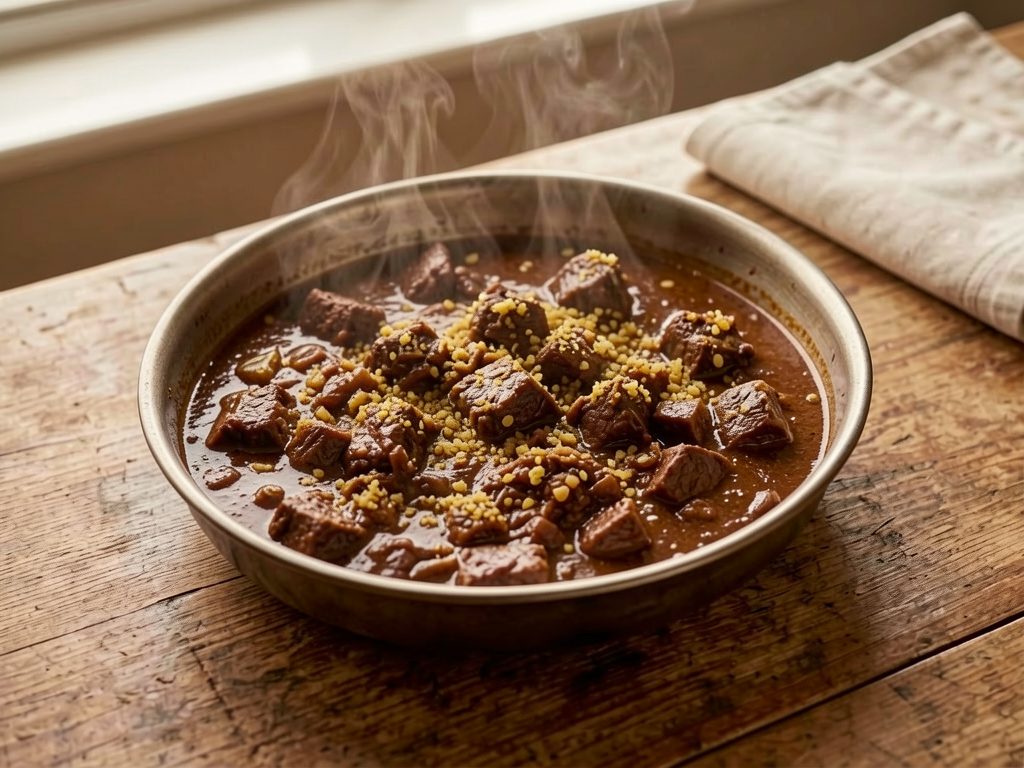 كزبرية اللحمة (لحم بالثوم والكزبرة)