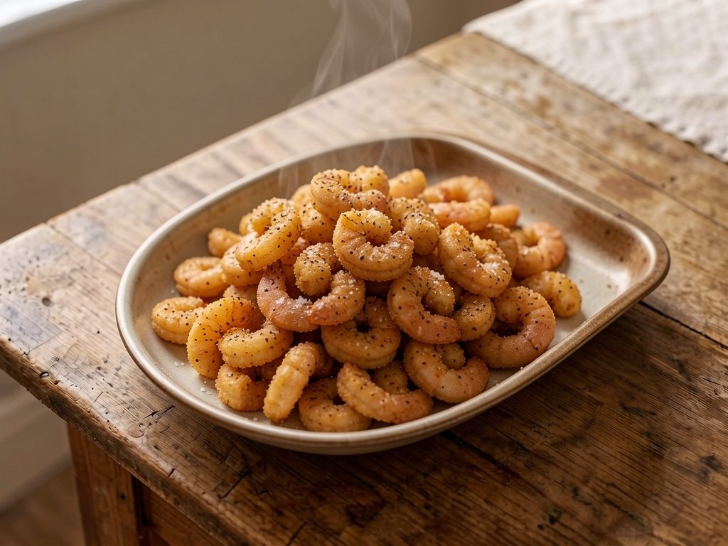 جمبري صغير مقلي بعجينة الكمون