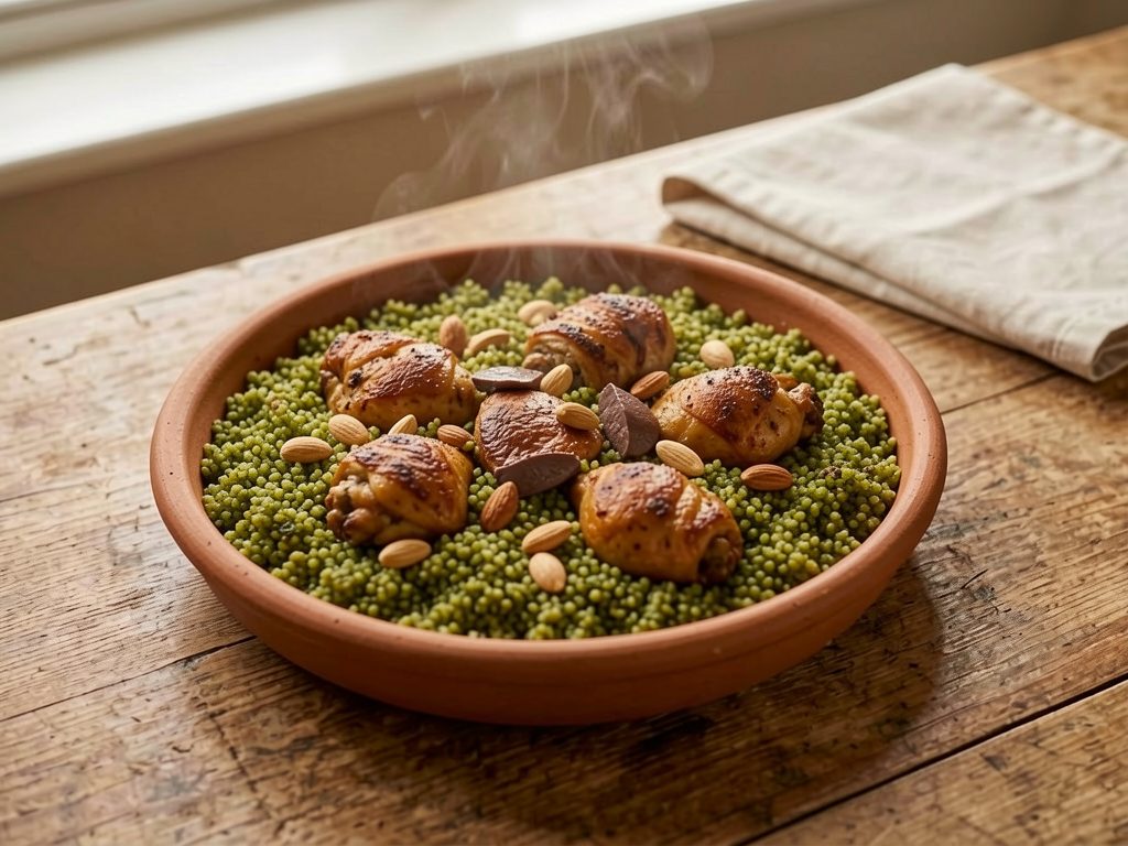 طاجن الفريك بالفراخ