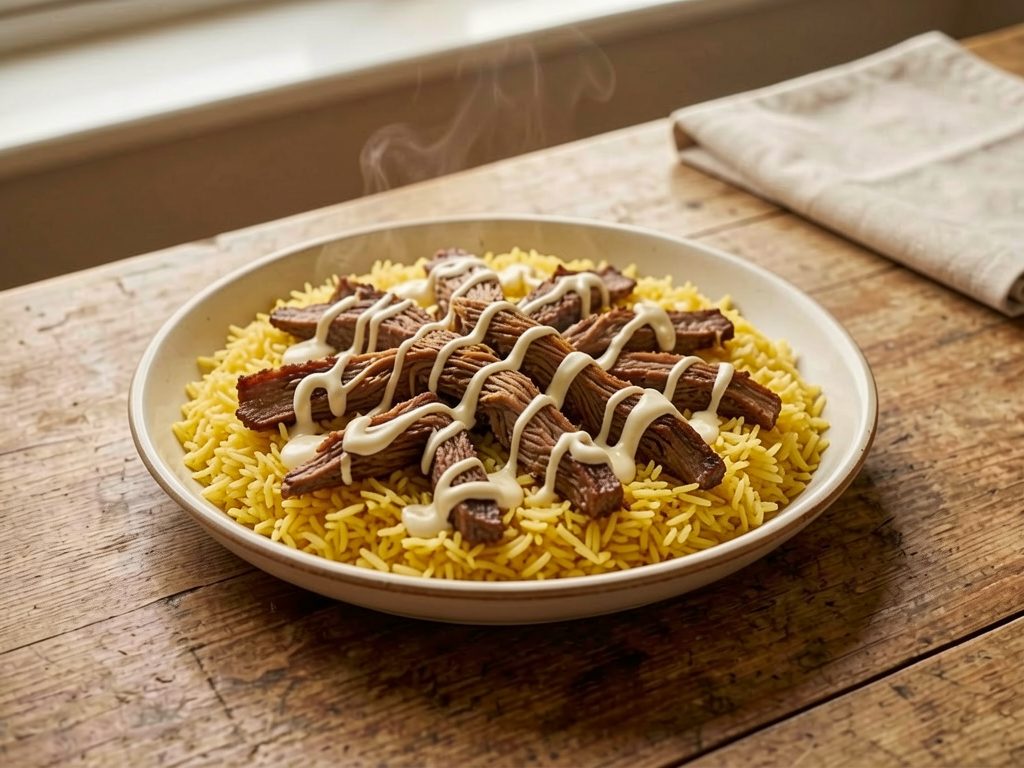 فتة شاورما اللحمة