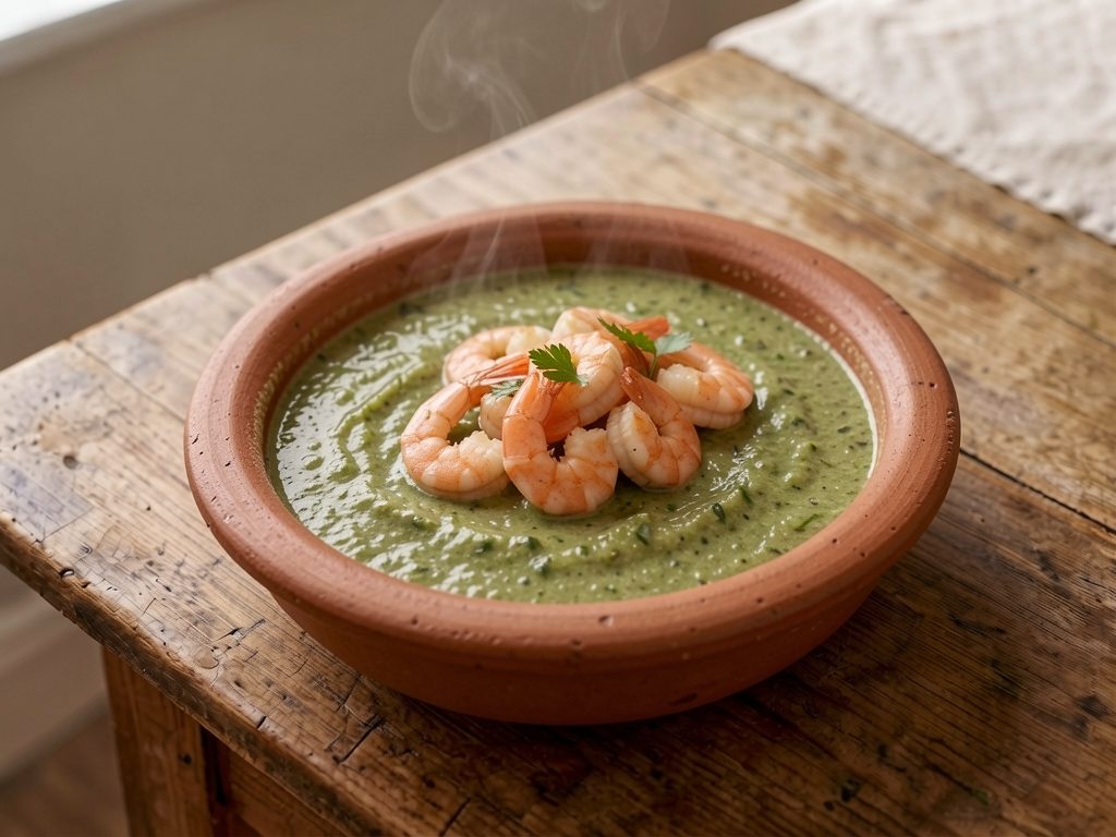 طاجن ملوخية بالجمبري