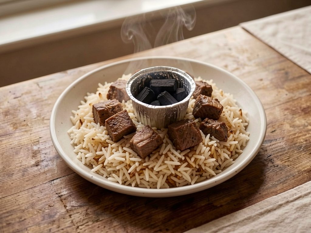 رز مدخن باللحمة
