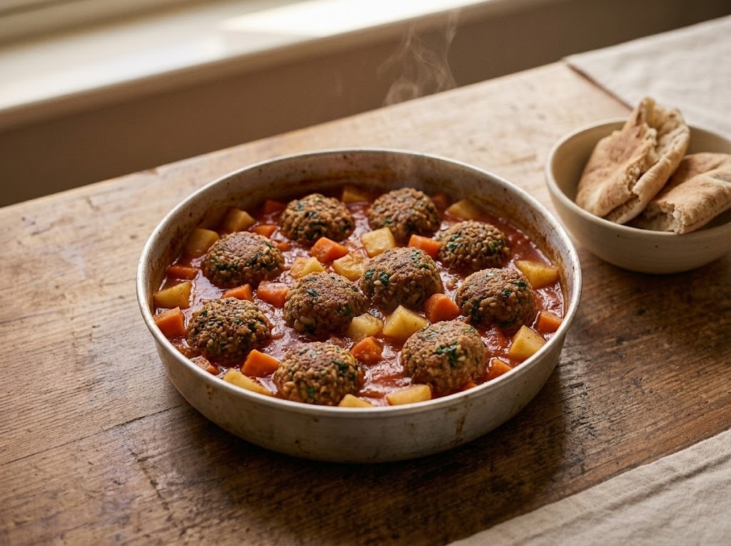 كفتة الأرز مع صلصة الخضار