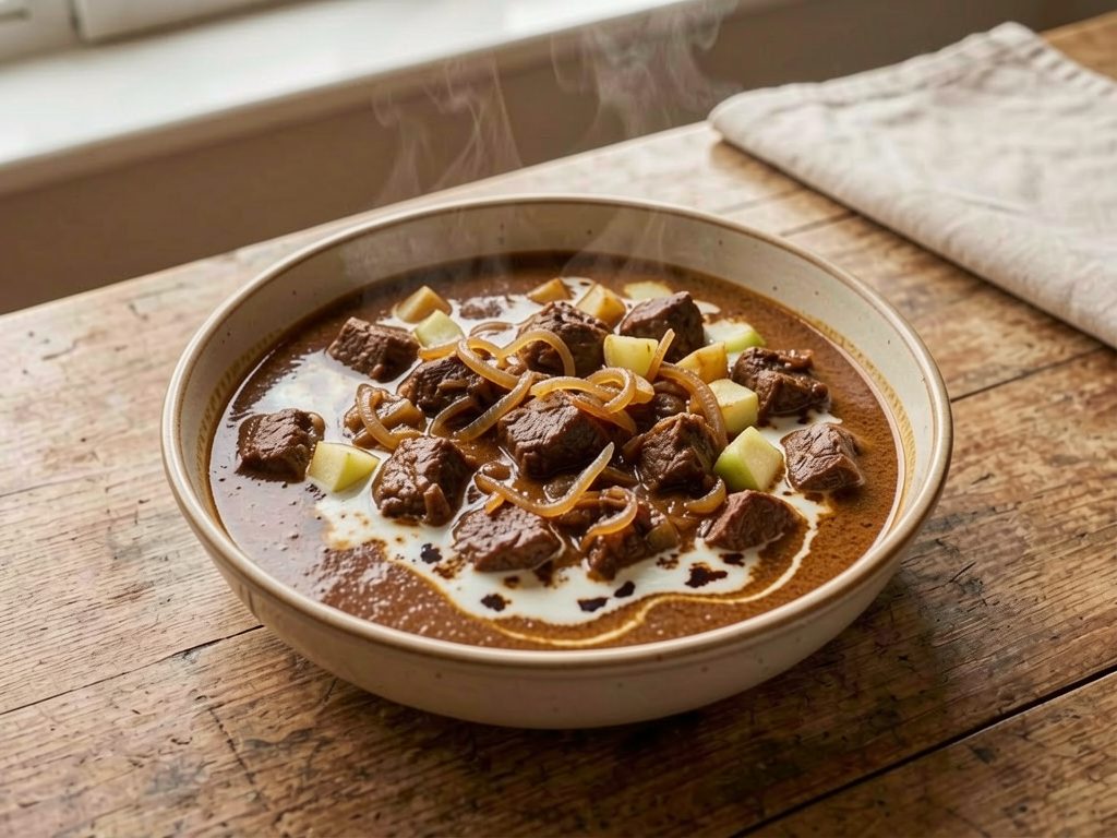كاري اللحم البتلو بجوز الهند