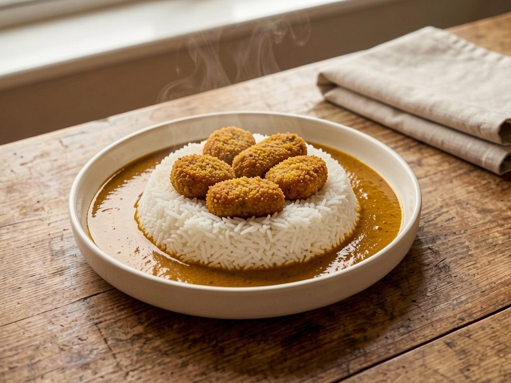 الكستليتة بالكاري والأرز