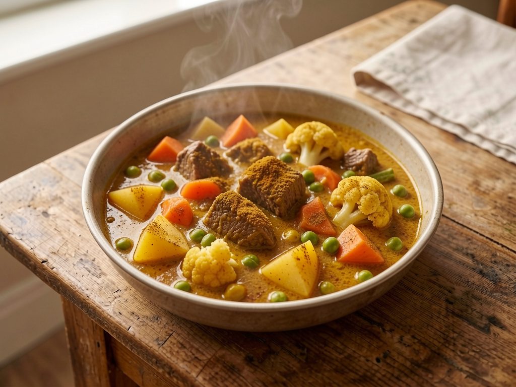 الخضار بالكاري مع الأرز