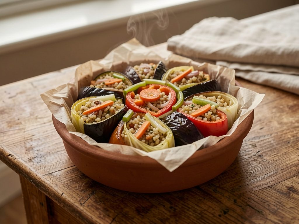 الضلمة المنوعة (خضار محشوة بالزيت تُقدم باردة)