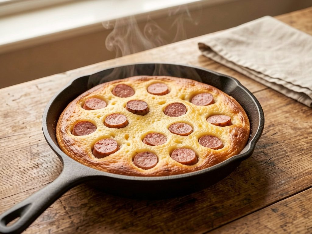 السجق بالنقيطة في الفرن (Toad in the hole)