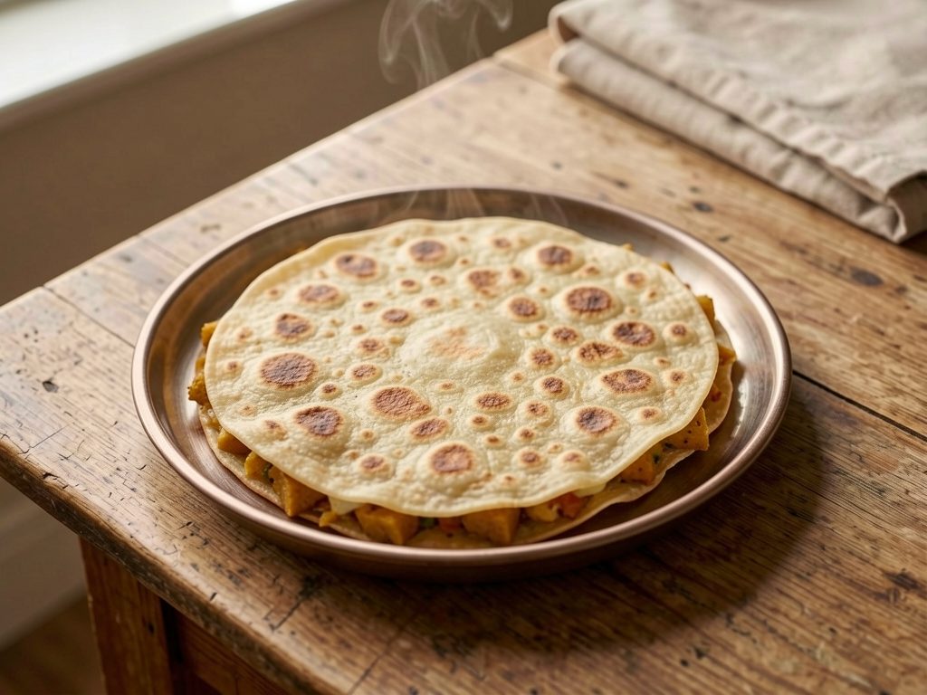 باراثا بالجبنة والبطاطس